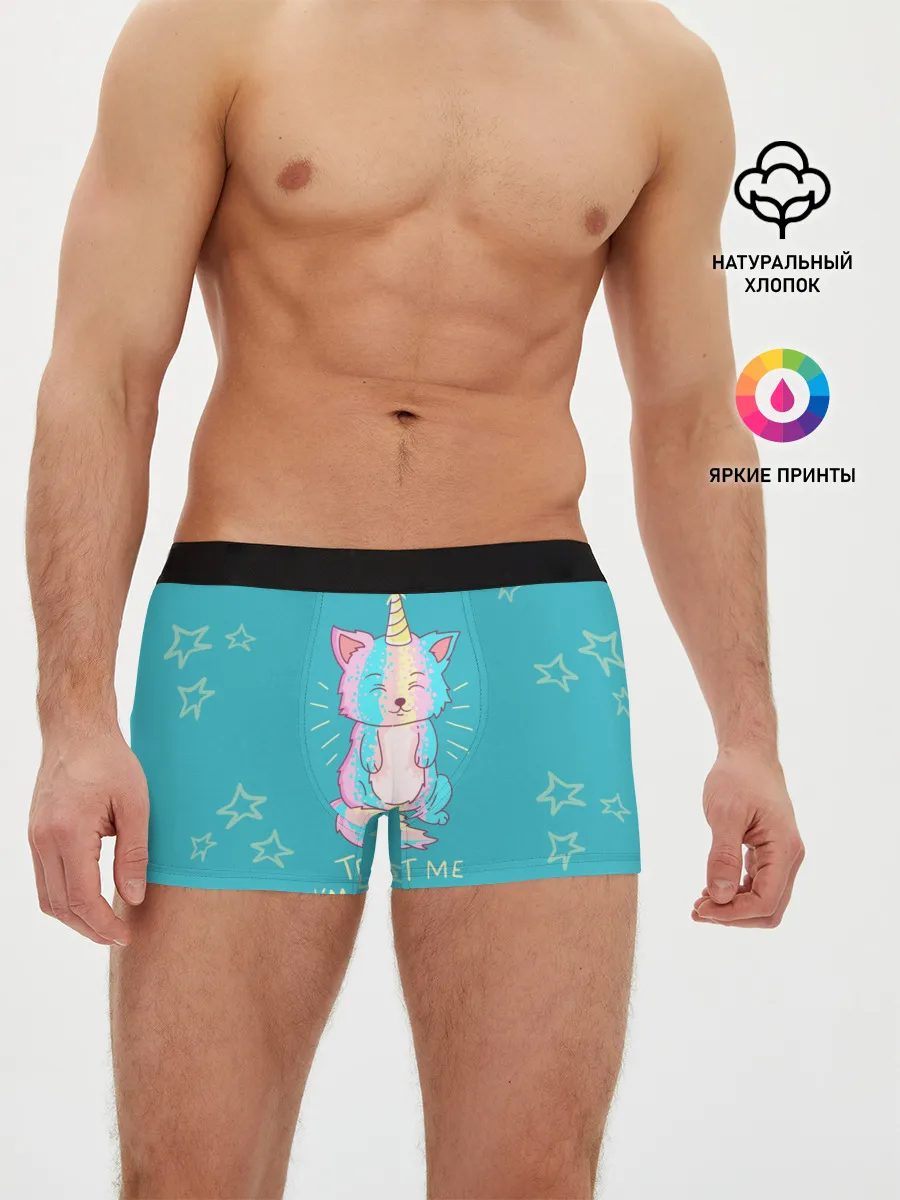 Мужские трусы боксеры / единорог