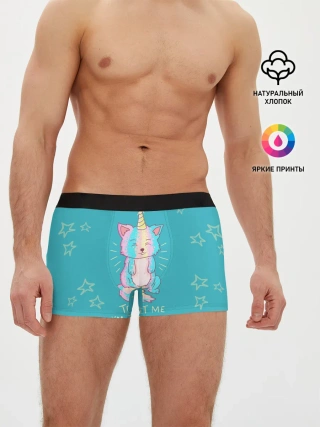 Мужские трусы боксеры / единорог