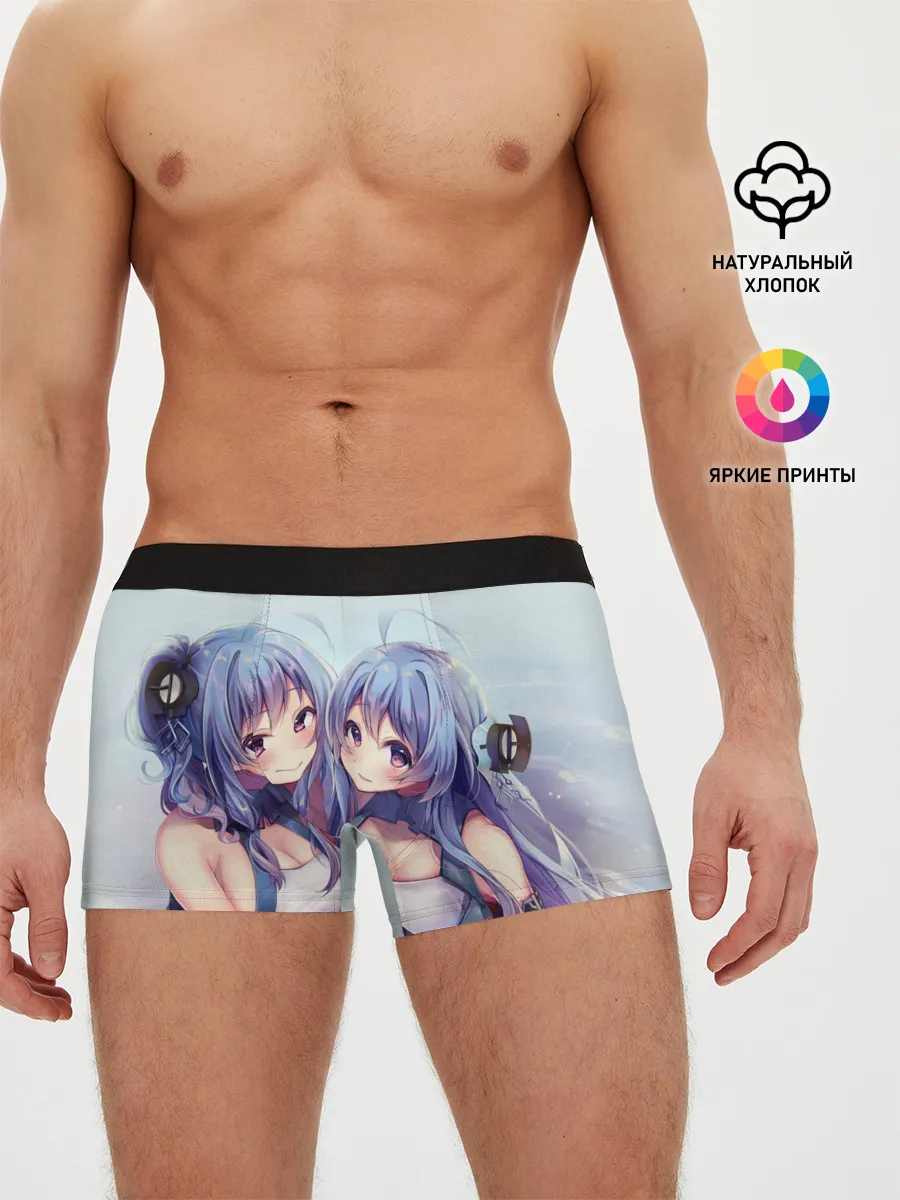 Мужские трусы боксеры / Аниме девочки-двойняшки