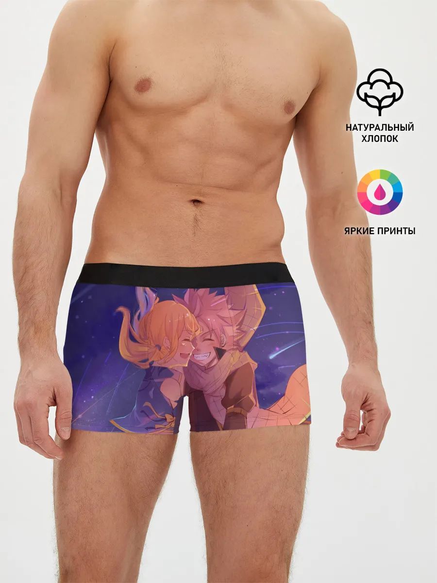 Мужские трусы боксеры / Люси Хартфилия и Нацу Драгнил