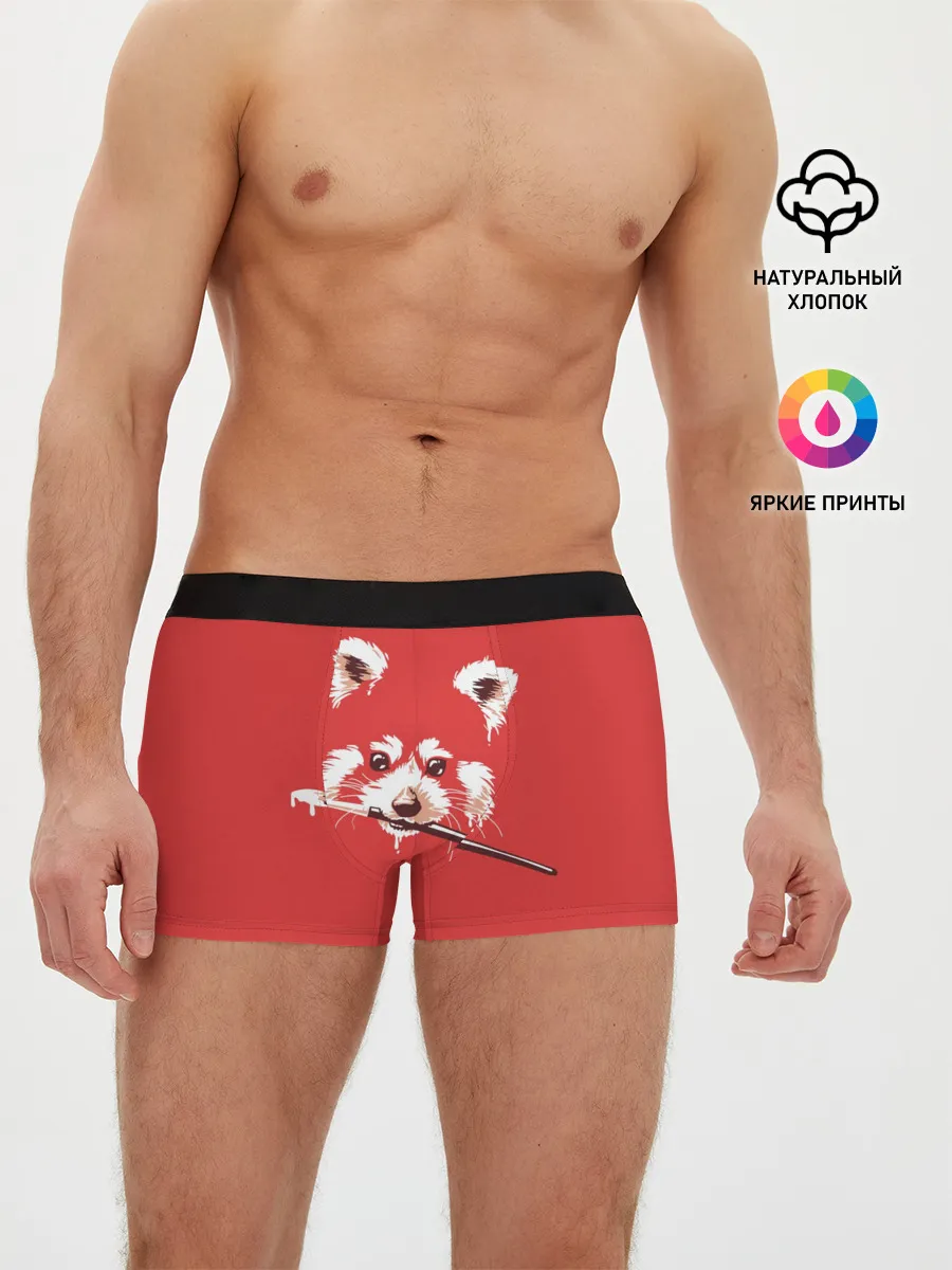 Мужские трусы боксеры / Красная панда