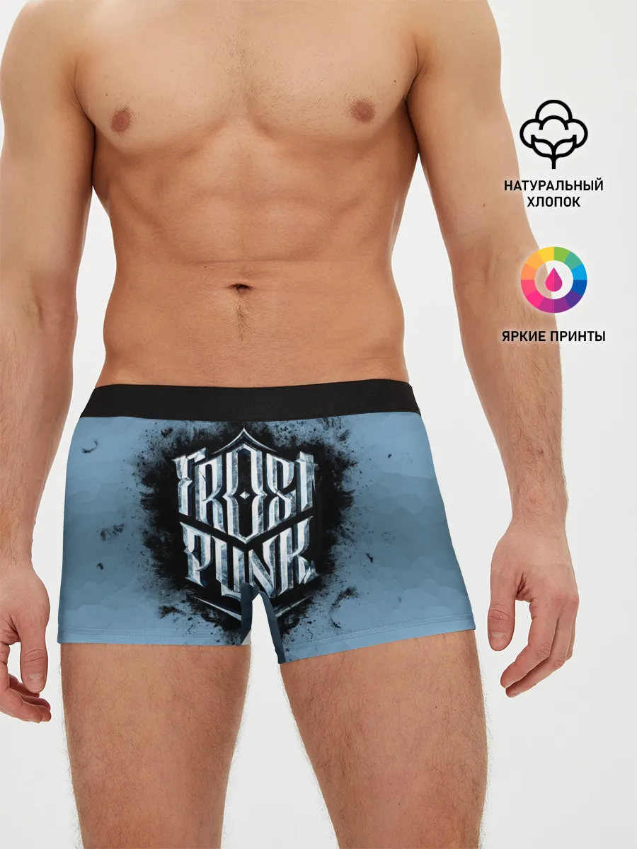 Мужские трусы боксеры / Frostpunk Logo