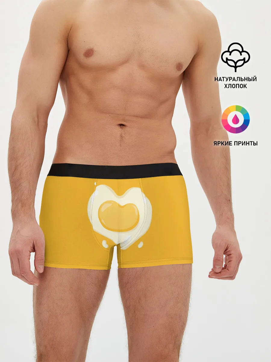 Мужские трусы боксеры / Яичница Сердечко