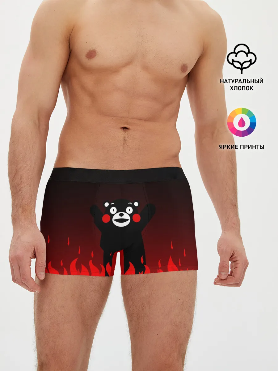 Мужские трусы боксеры / Kumamon горит