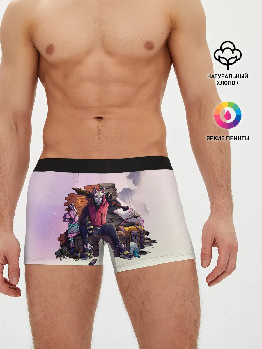 Мужские трусы боксеры / Fortnite. Drift and Lama