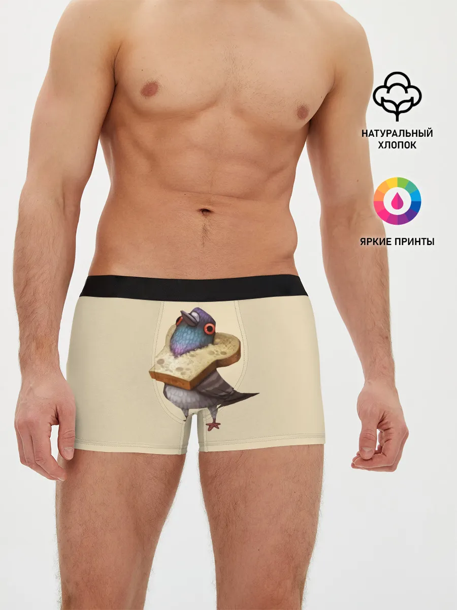 Мужские трусы боксеры / Голубь и Хлебушек