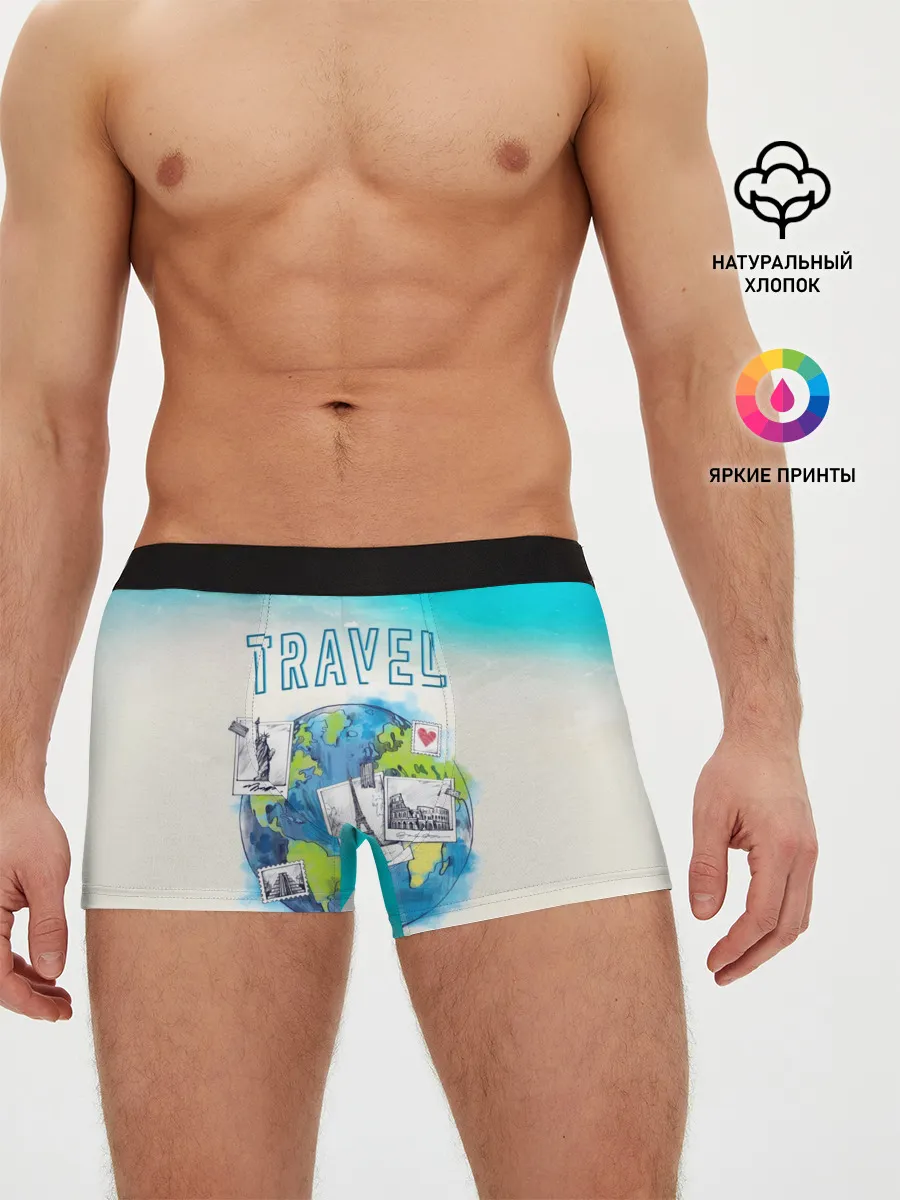Мужские трусы боксеры / Путешествуй!