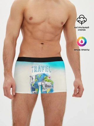 Мужские трусы боксеры / Путешествуй!