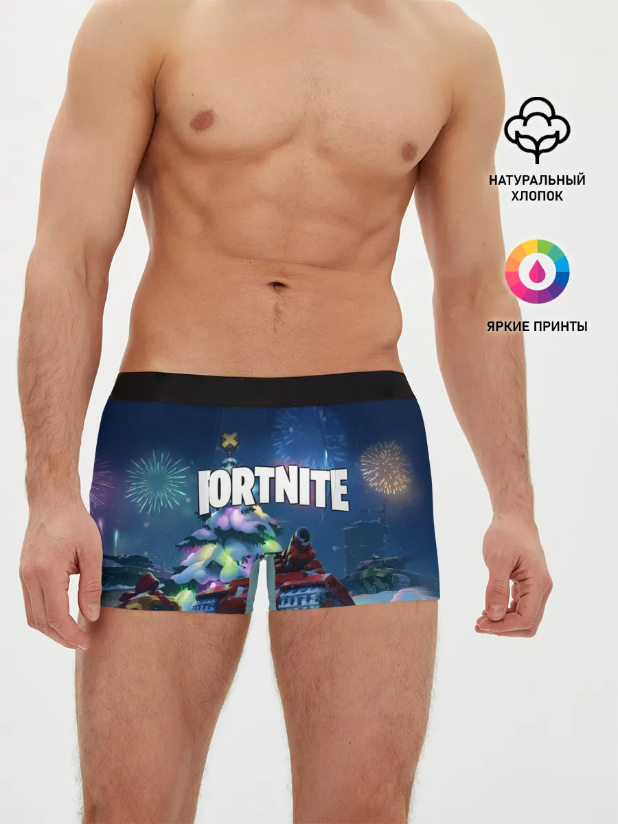 Мужские трусы боксеры / Fortnite Новый год