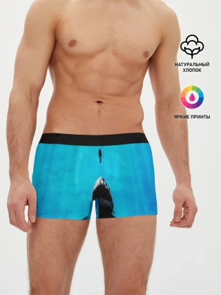 Мужские трусы боксеры / Акула на охоте