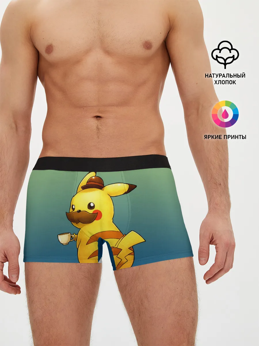Мужские трусы боксеры / Детектив Пикачу