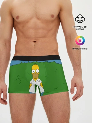 Мужские трусы боксеры / Гомер Симпсон в кустах