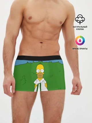 Мужские трусы боксеры / Гомер Симпсон в кустах