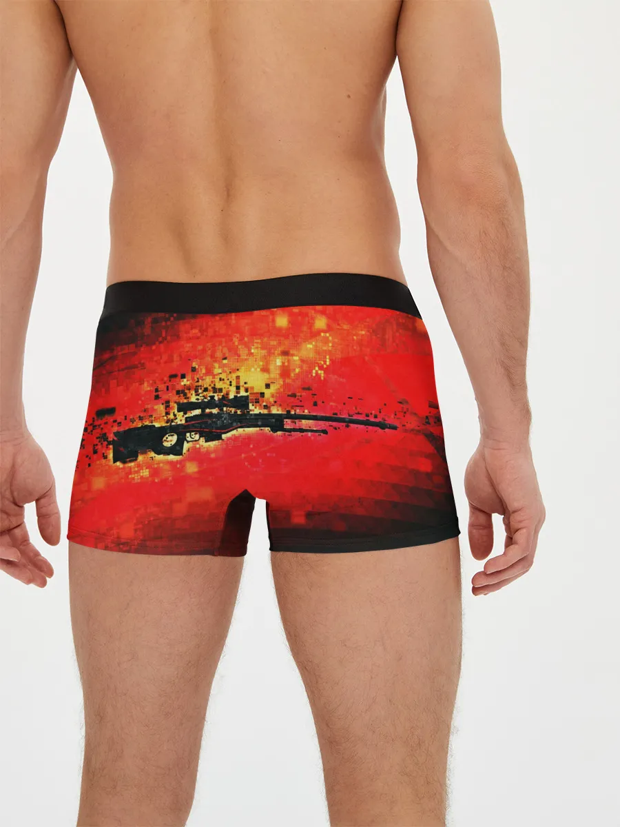 Мужские трусы боксеры / cs go:AWP:Red Line