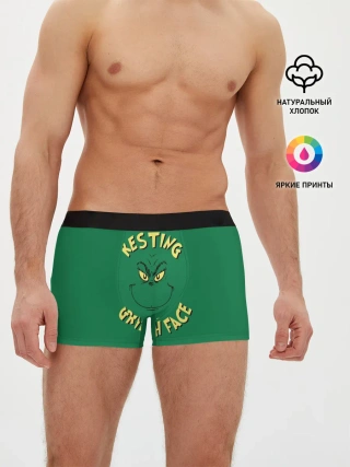 Мужские трусы боксеры / Resting Grinch Face