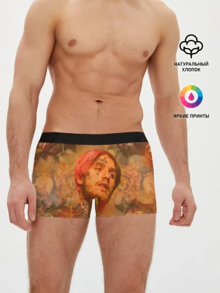 Мужские трусы боксеры / Lil Peep rose