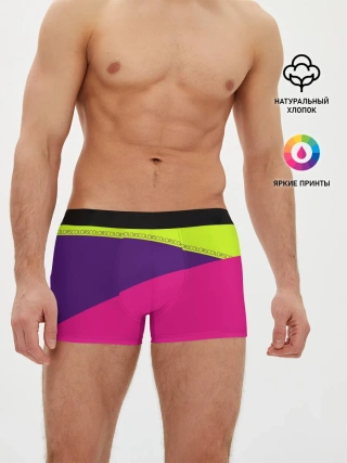 Мужские трусы боксеры / Треугольники с розовым