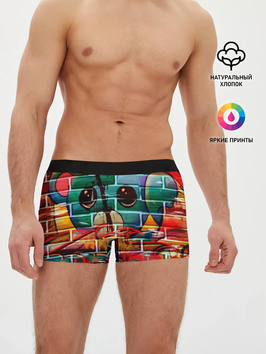 Мужские трусы боксеры / Милый Зверёк Граффити