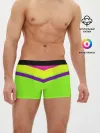 Мужские трусы боксеры / Цветные треугольники_ салатовы