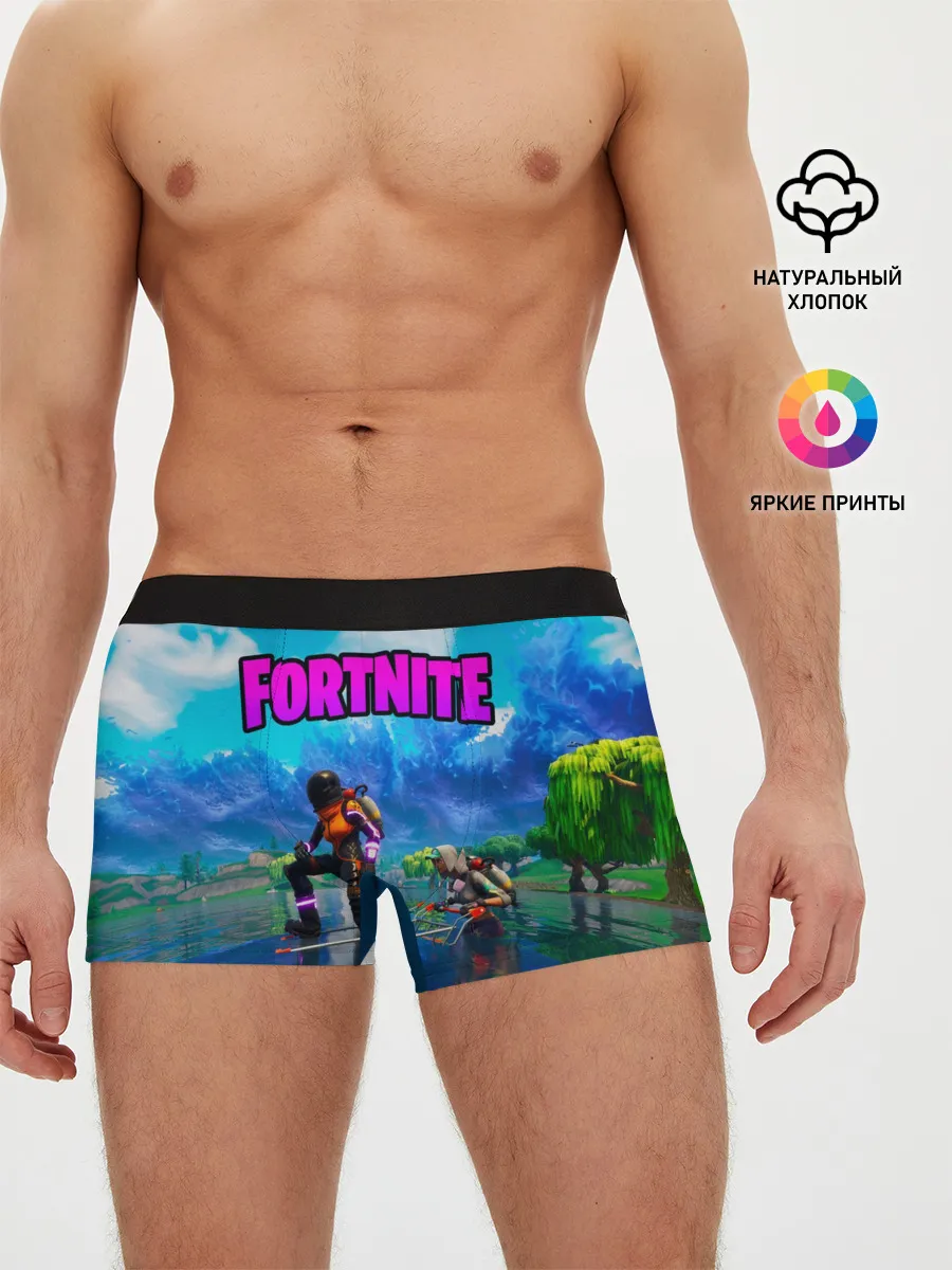 Мужские трусы боксеры / Fortnite повозка
