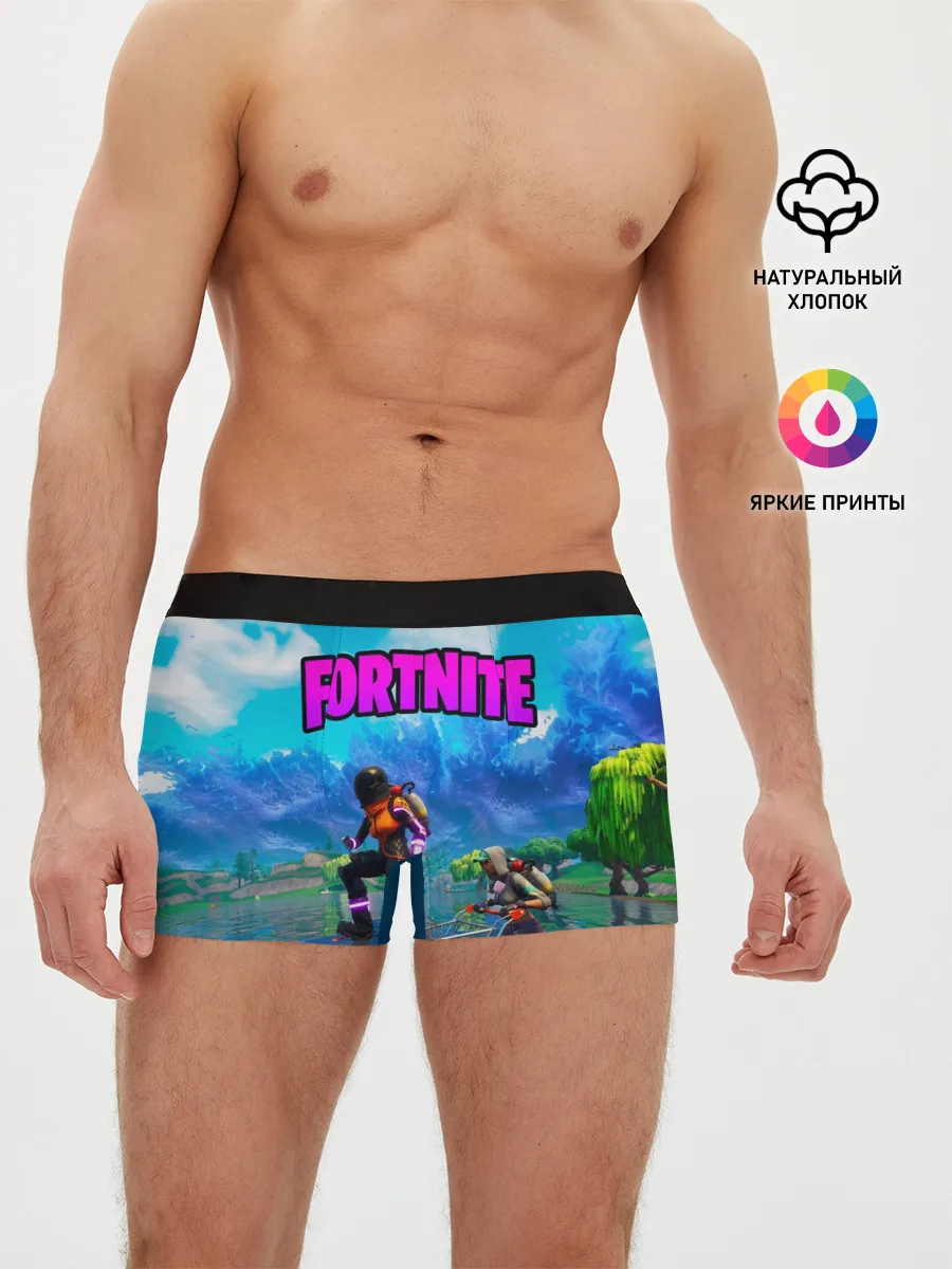 Мужские трусы боксеры / Fortnite повозка