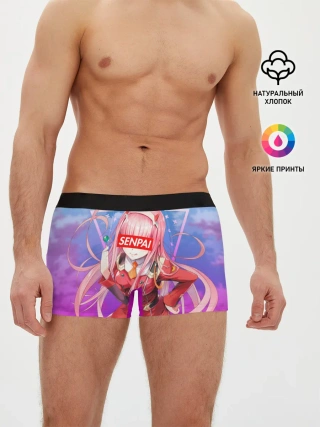 Мужские трусы боксеры / Anime Senpai Girl pink