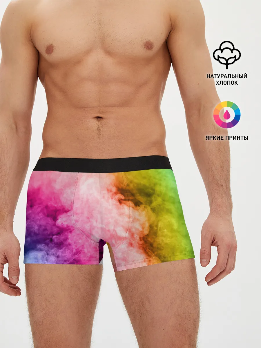 Мужские трусы боксеры / Радужный дым