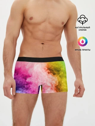Мужские трусы боксеры / Радужный дым