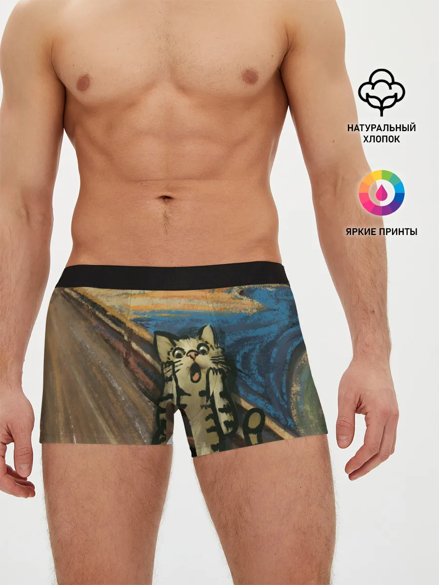 Мужские трусы боксеры / Крик котика