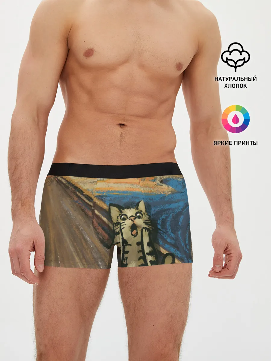 Мужские трусы боксеры / Крик котика