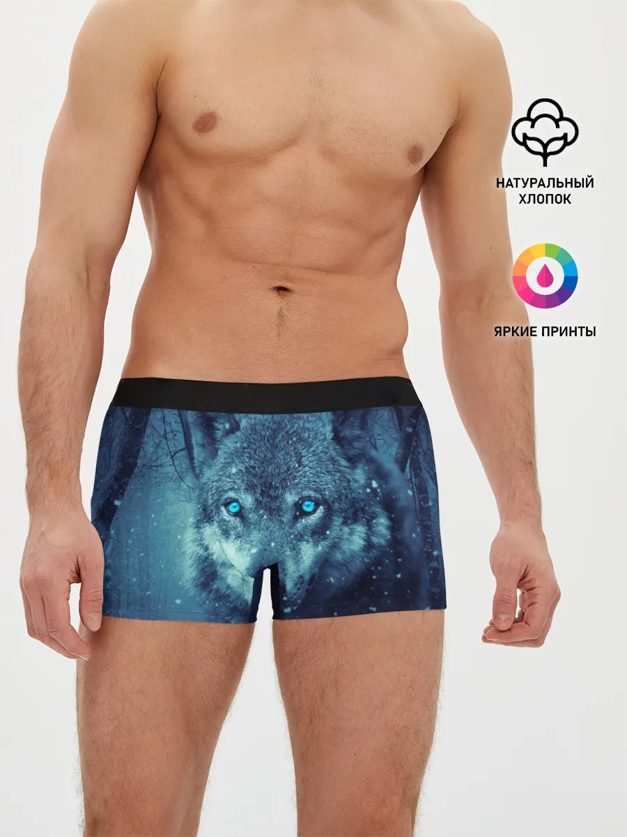 Мужские трусы боксеры / Волк