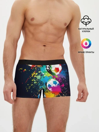 Мужские трусы боксеры / Футбольные мячи