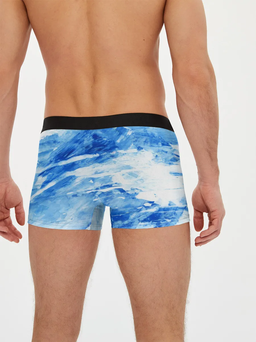 Мужские трусы боксеры / Вода акварель