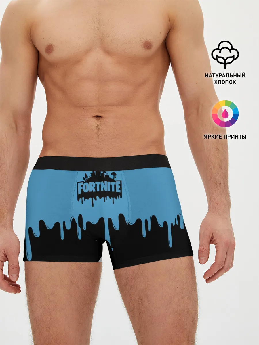 Мужские трусы боксеры / FORTNITE - Black&Blue