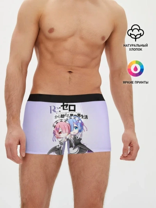 Мужские трусы боксеры / Re:Zero. Рем и Рам