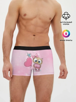 Мужские трусы боксеры / Совушка с шариком
