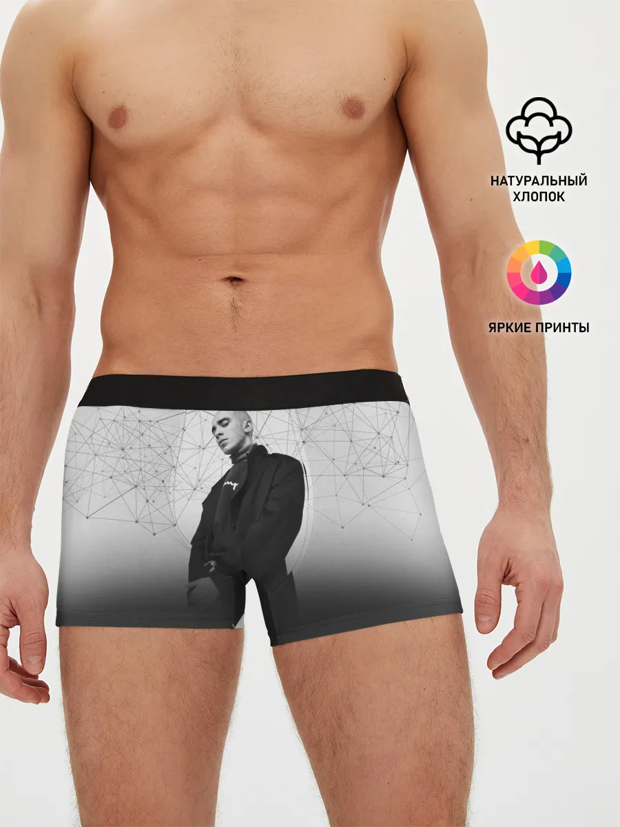 Мужские трусы боксеры / Хаски Geometry