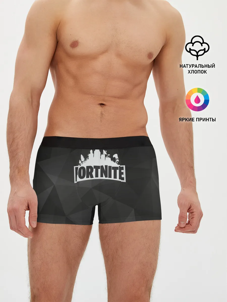 Мужские трусы боксеры / Fortnite Black Abstract