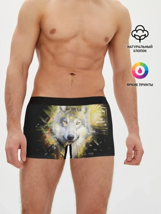 Мужские трусы боксеры / Волк