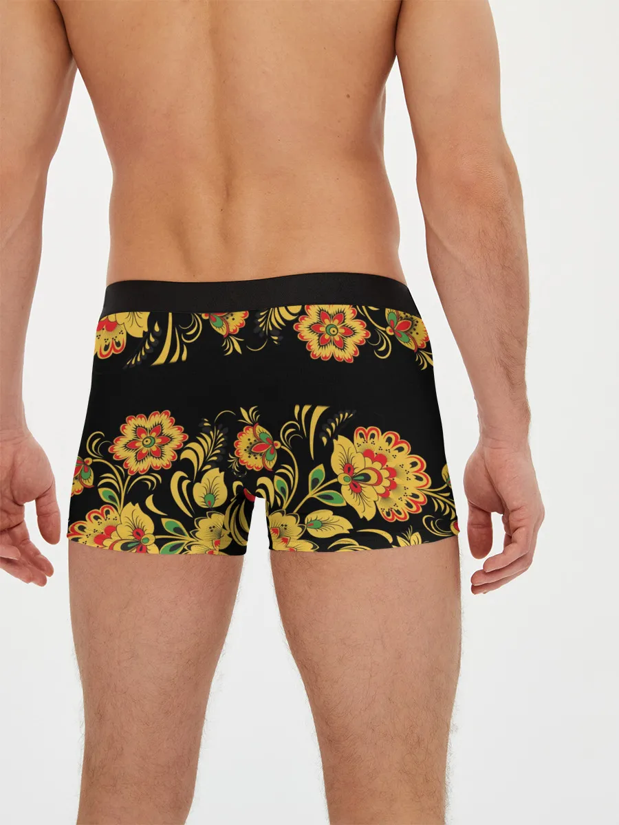 Мужские трусы боксеры / Сергей, роспись под хохлому