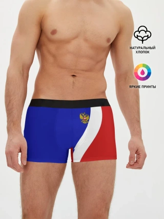 Мужские трусы боксеры / Герб РФ Триколор