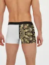 Мужские трусы боксеры / Белое на черном