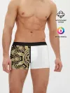 Мужские трусы боксеры / Белое на черном
