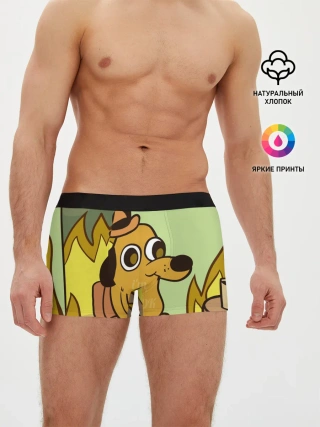 Мужские трусы боксеры / This is fine