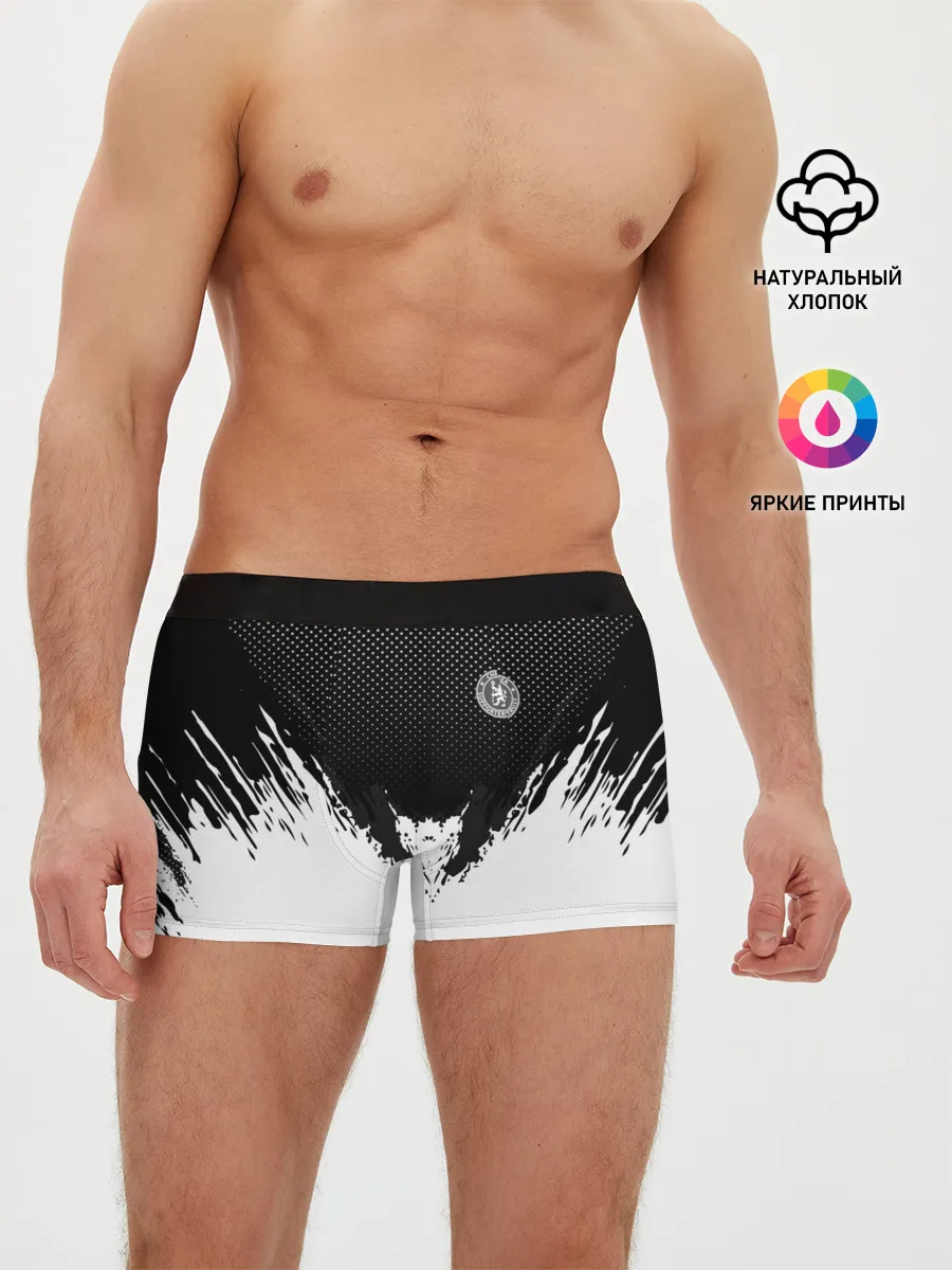 Мужские трусы боксеры / Chelsea black 2018