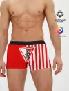 Мужские трусы боксеры / Красно-белый воин
