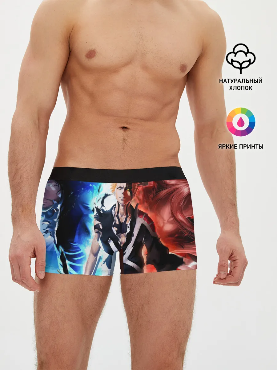 Мужские трусы боксеры / Блич лед и пламень