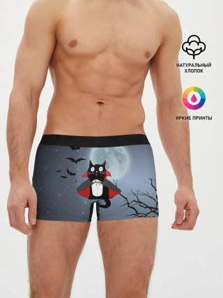 Мужские трусы боксеры / Котик-готик