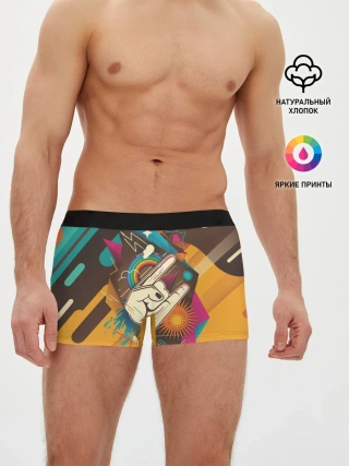 Мужские трусы боксеры / Распальцовка music