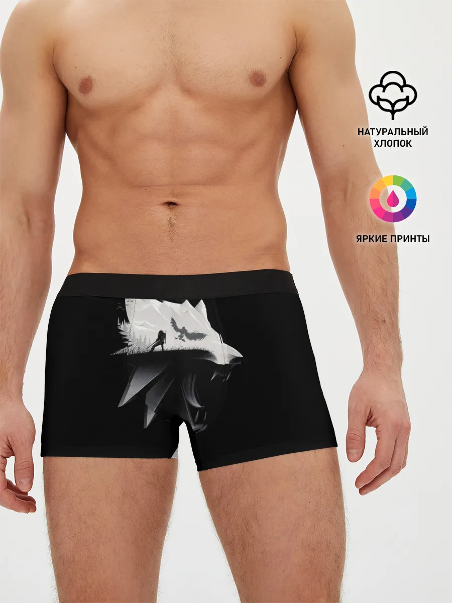 Мужские трусы боксеры / Волк